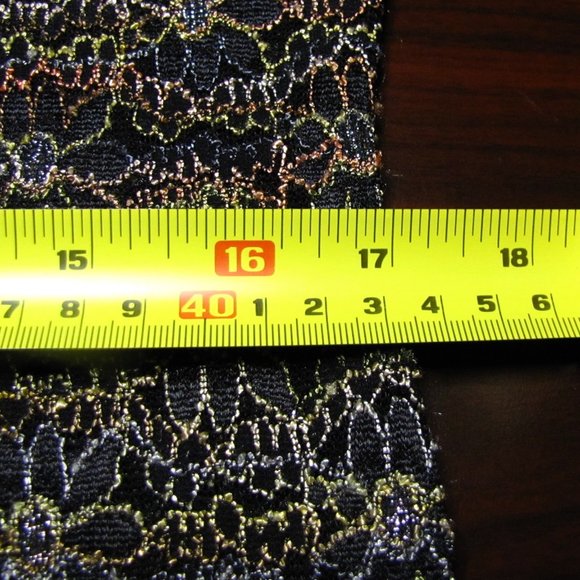 Chico's Metallic Multi-color Embroidered Stretch Mesh Blouse Size 0 Black - Picture 10 of 15